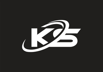 KS text logo design for your business