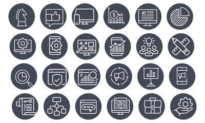 Web Development icons vector design 