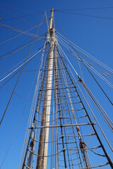 Naklejka premium Tall Ship Mast Ladder