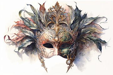 Venice carnival mask. Generative Ai.