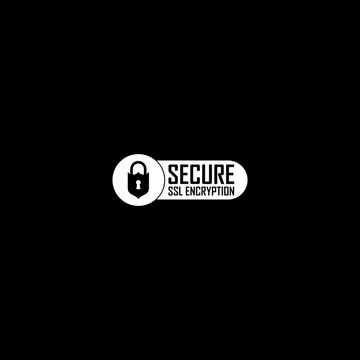  SSL secure https connection icon isolated on dark background