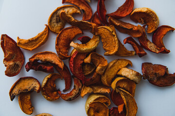 dried fruits, homemade dried apples