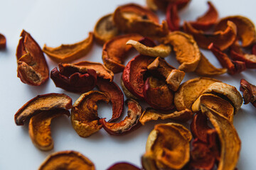 dried fruits, homemade dried apples