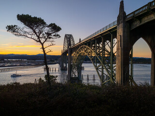 Yaquina Bay Bridge Newport Oregon Coast Sunset Pacific Northwest 05