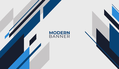 Modern background design template with blue shapes