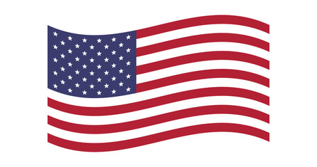 Fototapeta premium American flag. US national flag. Vector