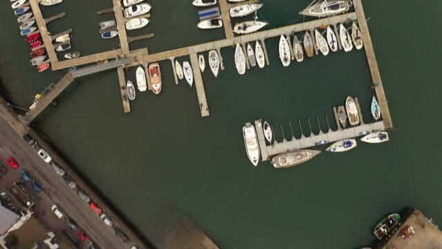 Kinsale, Cork, Ireland
Yachts and motor boats docked in marina Kinsale
A view down from a drone