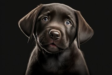 Energetic Labrador Puppy in Bliss generative ai