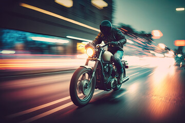 Obraz premium Illustration of a cruiser motorcycle - Created with generative ai