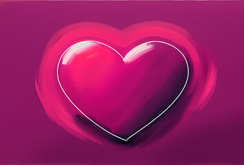 a pink heart on a pink background - love - paint strokes - generative ai - valentines day background - oil painting - relationship - art