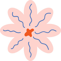 Abstract doodle flower illustration