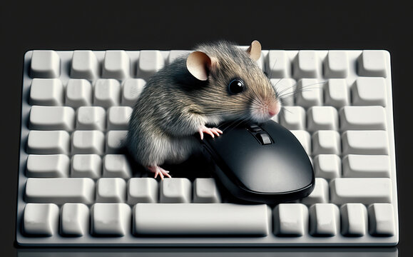 Computer-Keyboard und Maus, ki generated