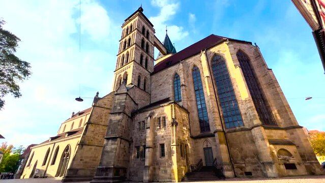 Evangelische Kirche St. Dionys in Esslingen am Neckar mit Doppelturm