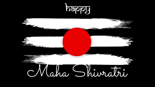 Happy Maha Shivratri - Hindu festival celebrated of Hindu God Lord Shiva background animation, 4K