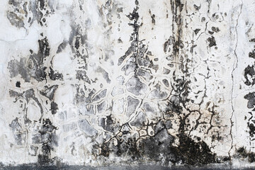 White and black stained concrete wall grunge texture