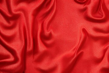 Draped red silk fabric background texture