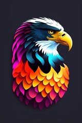 Fototapeta premium colored eagle
