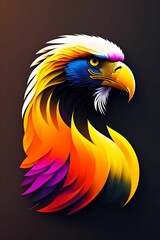 Fototapeta premium colored eagle