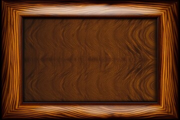 brown wood grain surface with a complete frame. Generative AI