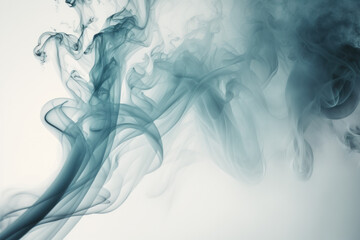 blue smoke on white