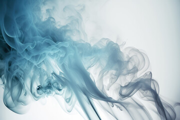 Abstract light blue smoke
