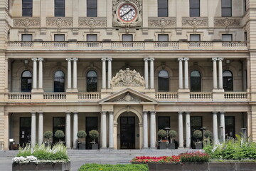 Facade of the ancient Customs House today seat of the City Library. Sydney-Australia-481