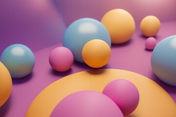 colorful spheres random background