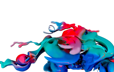 Abstract  background in the form of splash drops paint 3d render 