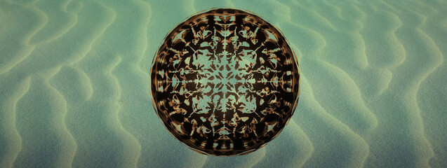Web banner with cymatics form