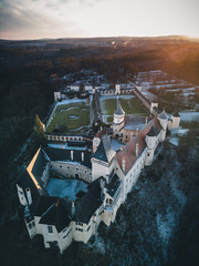 Rosenburg Castle in Austria Aerial View