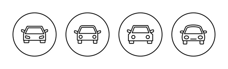 Obraz premium Car icon vector for web and mobile app. car sign and symbol. small sedan