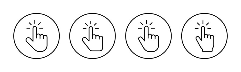 Hand cursor icon vector for web and mobile app. cursor sign and symbol. hand cursor icon clik