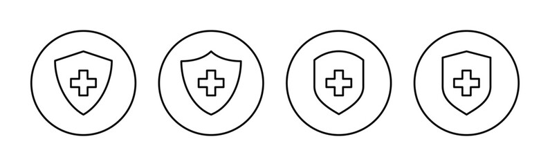 Obraz premium Health insurance icon vector for web and mobile app. Insurance document sign and symbol