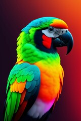 colored parrot
