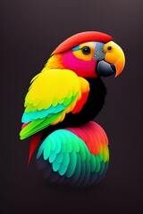 colored parrot