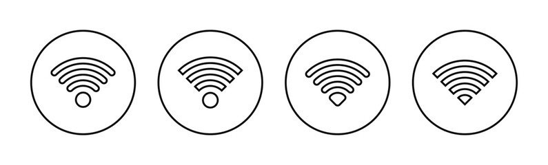 Wifi icon vector for web and mobile app. signal sign and symbol. Wireless  icon