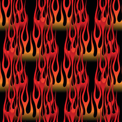 Seamless pattern vector fire flame image. Fire flames repeating tile background wallpaper texture design.