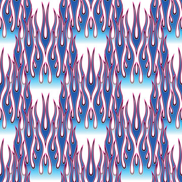 Burning fire flame seamless pattern vector art image. Fire repeating tile background wallpaper texture design.