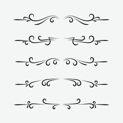 Obraz premium set of vintage frames with beautiful filigree, decorative borders, vector illustration