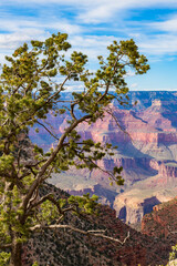 Grand Canyon National Park in Arizona, USA. Panoramic showing the Grand Canyon. Aerial view of the Grand Canyon, Arizona. Grand Canyon Arizona sunset landscape clouds.