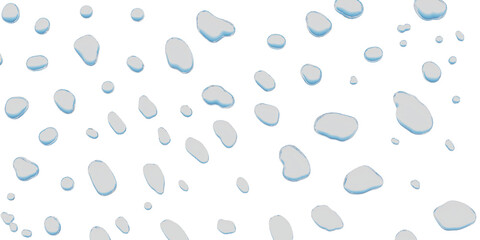 Naklejka na ściany i meble Water droplets shape distorted raindrops background 3d render 