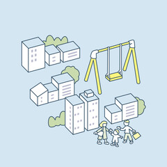 ブランコと家族。
子どもの成長と思い出