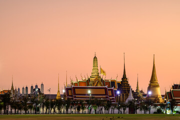 The Grand Palace of Bangkok famous destination of Thailand.