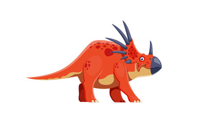 Cartoon Styracosaurus dinosaur isolated character