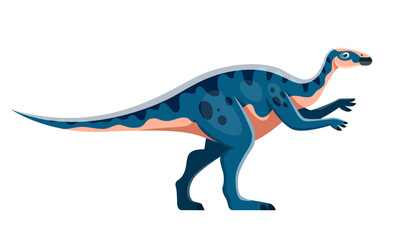 Cartoon Aralosaurus dinosaur isolated character