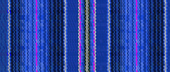 Mexican blanket stripes seamless pattern. Colorful ethnic mexican poncho