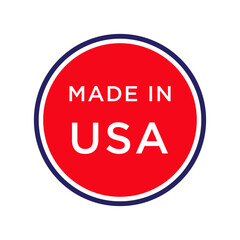 Made in USA stamp icon vector logo flat design