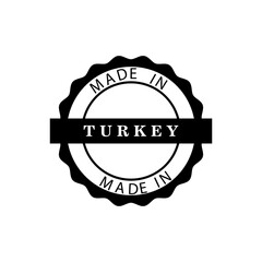 Made in Turkey stamp icon vector logo template