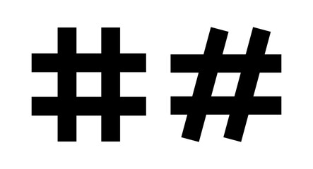 Obraz premium Hashtag icon vector illustration. hashtag sign and symbol