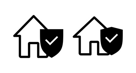 home insurance icon vector illustration. home protection sign and symbol